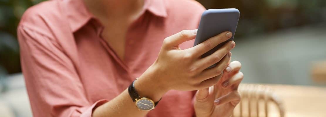 Woman using smartphone