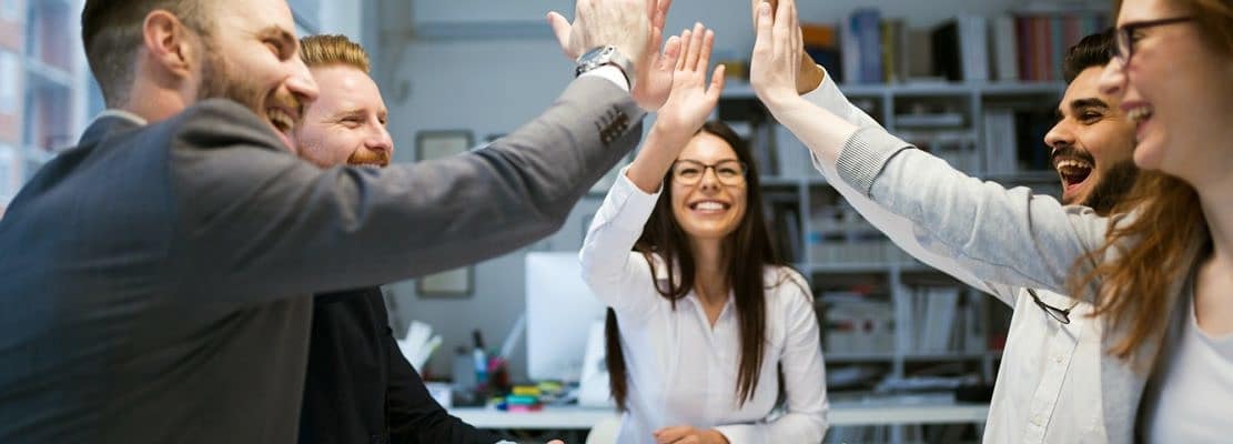 Business people working together on project and brainstorming in office
