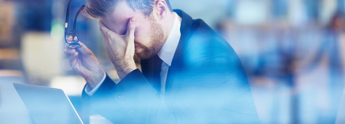 Depressed businessman