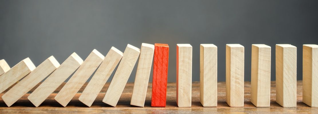 Wooden blocks and the effect of dominoes