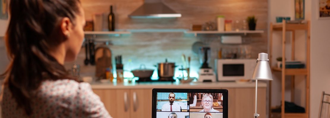 Businesswoman having a video conference
