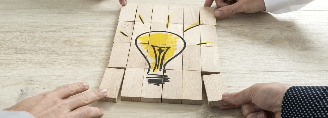 Conceptual of business strategy, creativity or teamwork