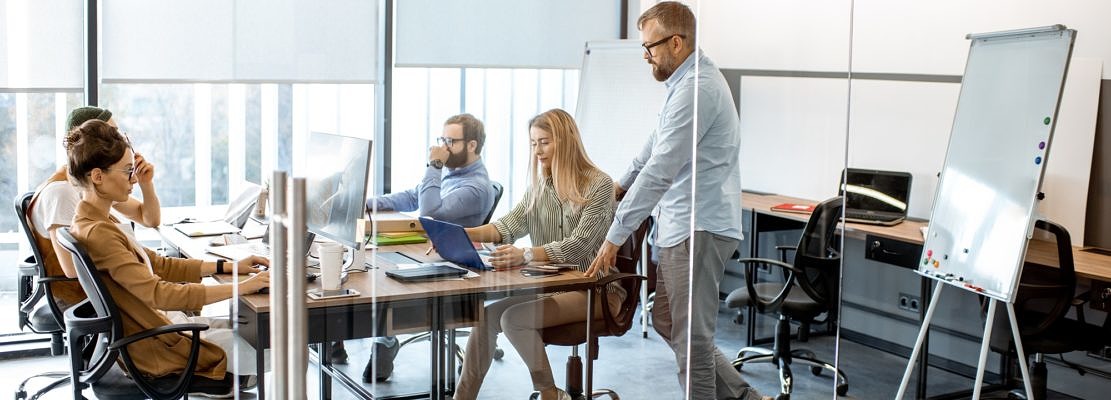 Office work with diverse coworkers