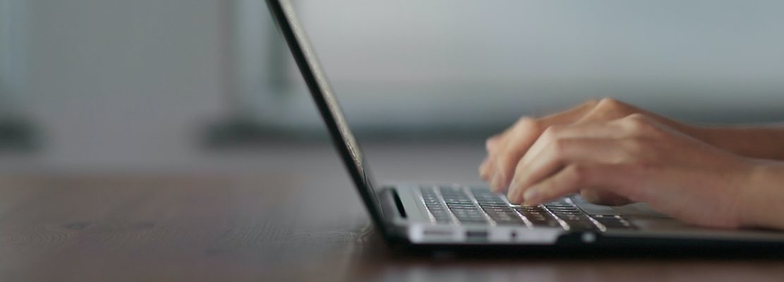 Work on laptop computer