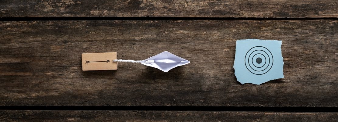 Conceptual image of vision and clear goals