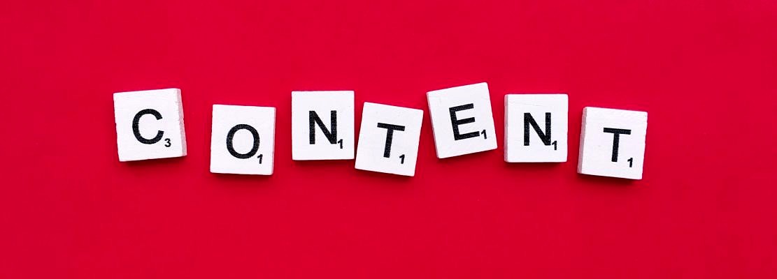 Content scrabble letters word