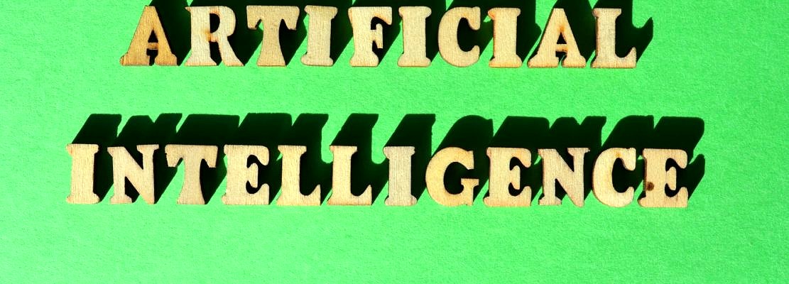 Artifical Intelligence, phrase as banner headline