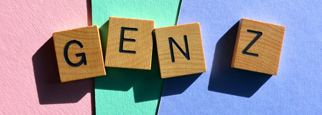 Gen Z, word as banner headline