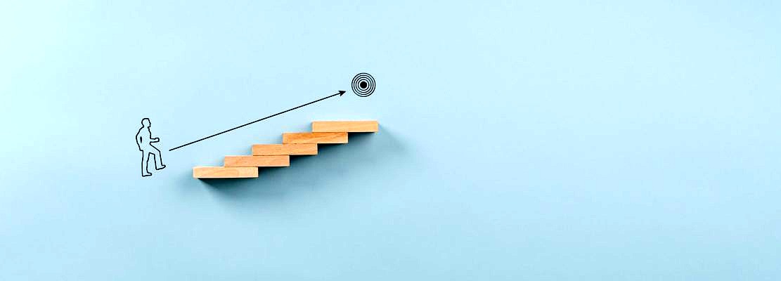 Conceptual image of personal goals and ambition