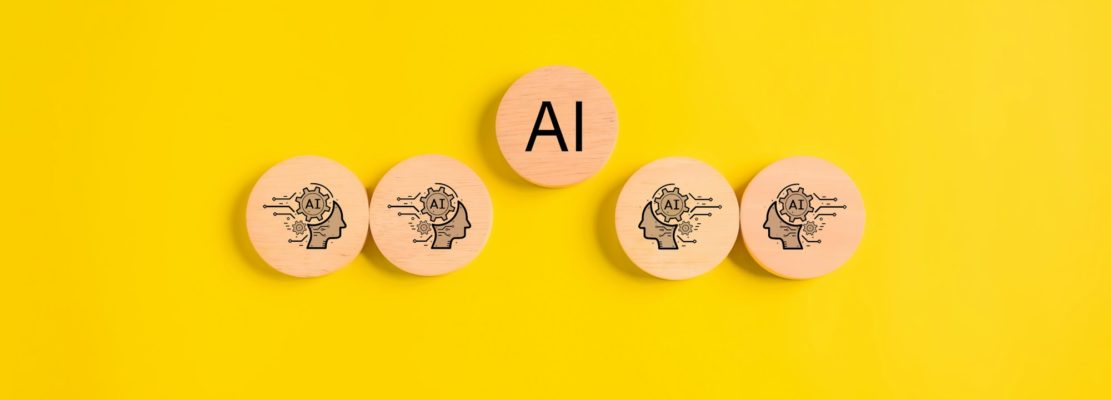 Prompt text, AI texting prompt on keyboard with smart Artificial Intelligence. Prompt text with AI