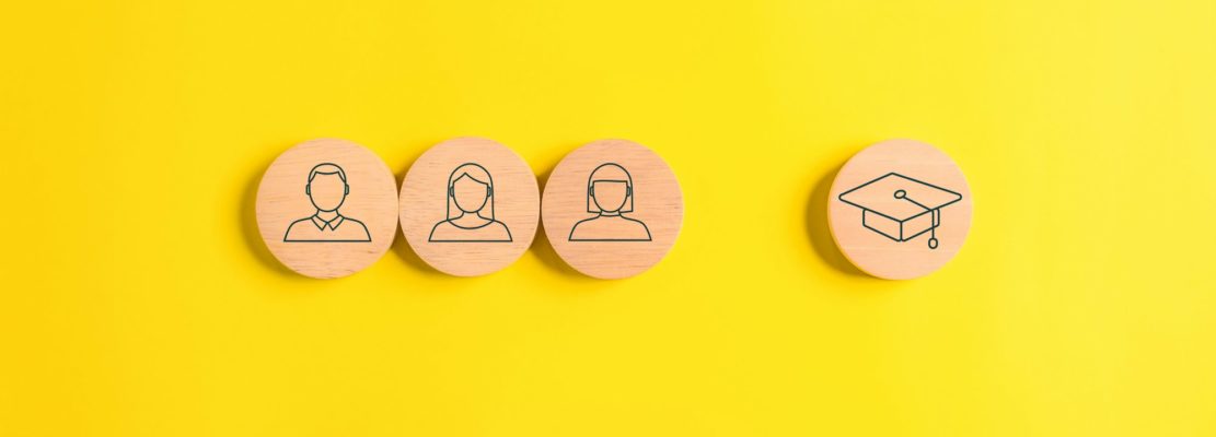 education icon and graduate cap concept. person graduation icon. High quality photo