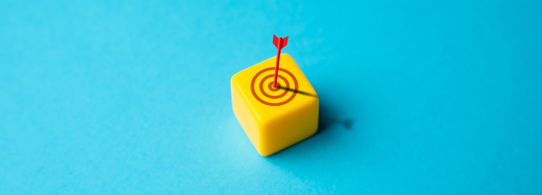 Arrow in the center of the target.