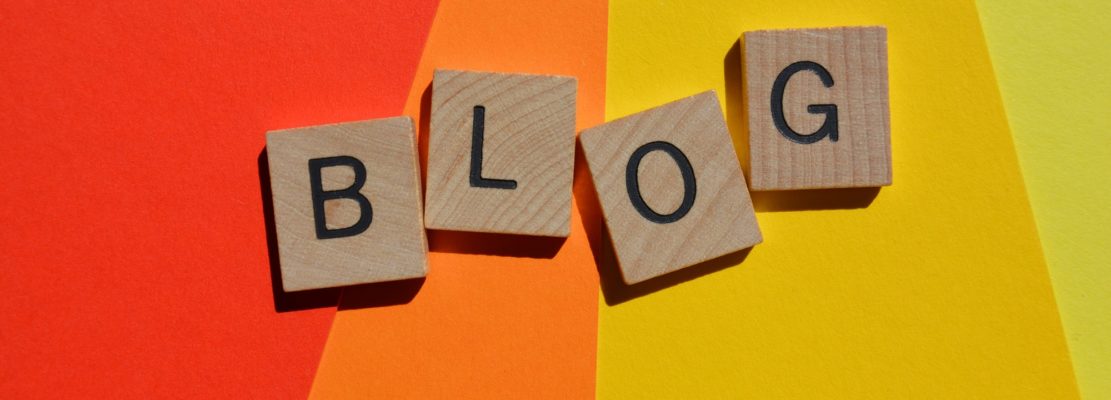 Blog, word as a banner headline with copy space