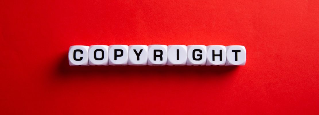 Copyright word. Concept of legal education.