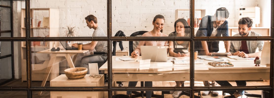 Young business team working