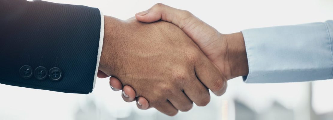 Business people shaking hands, partnership and meeting, consulting and networking agreement, hiring