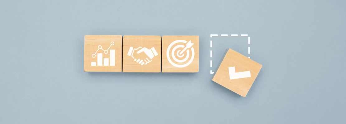 Business target board icons, Business strategy planning management,