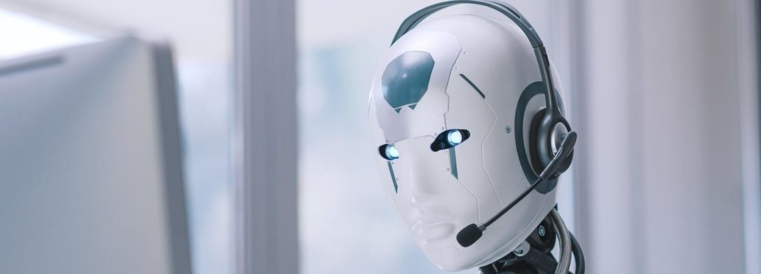 AI robot working in the office